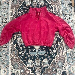 Free people Hot pink cropped jacket NWT